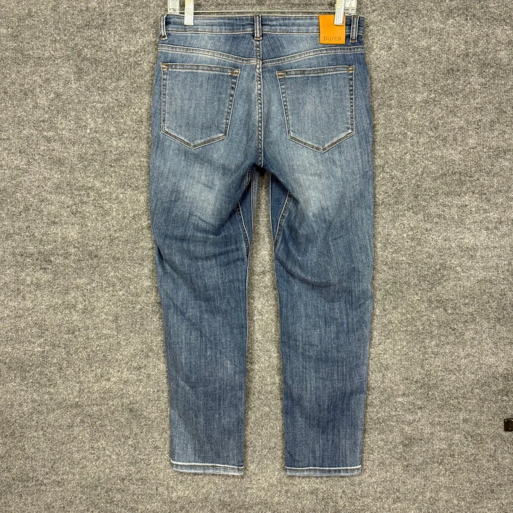 DU/ER Performance Jeans Men 27x28 (30x27) Blue Slim Fit Coolmax Stretch WFLR5001